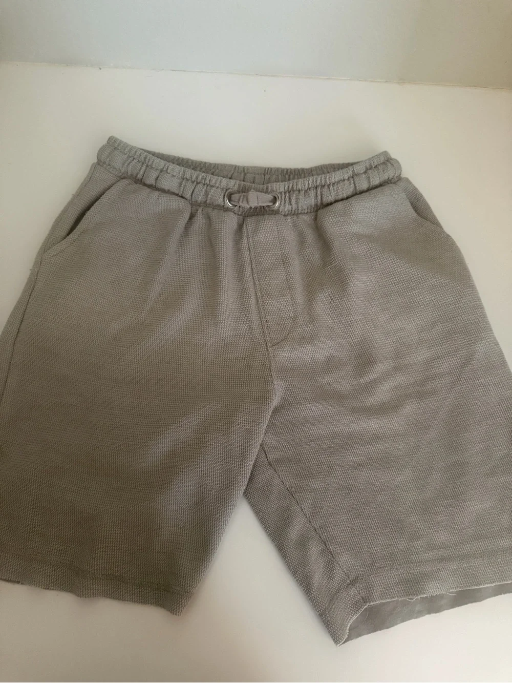 Kids Lightweight Waffle Knit athleisure casual streetwear Set - Gray